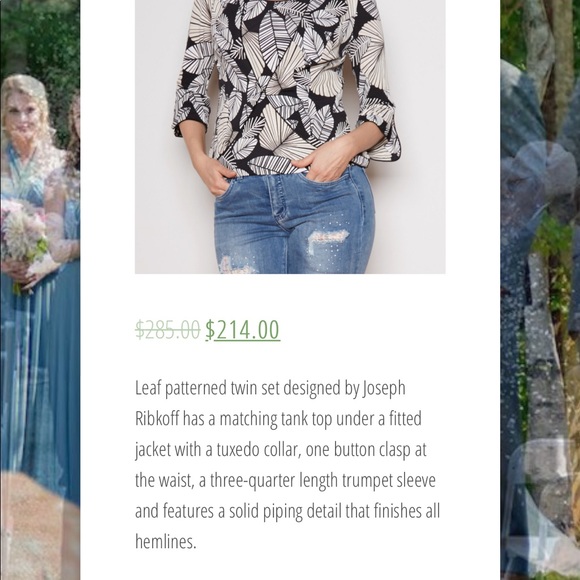 NWT Joseph Ribkoff jacket & tank set - Picture 2 of 15